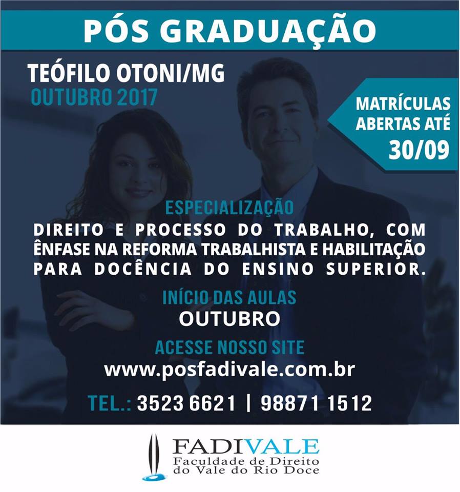 Pós Graduação em Teófilo Otoni é sucesso