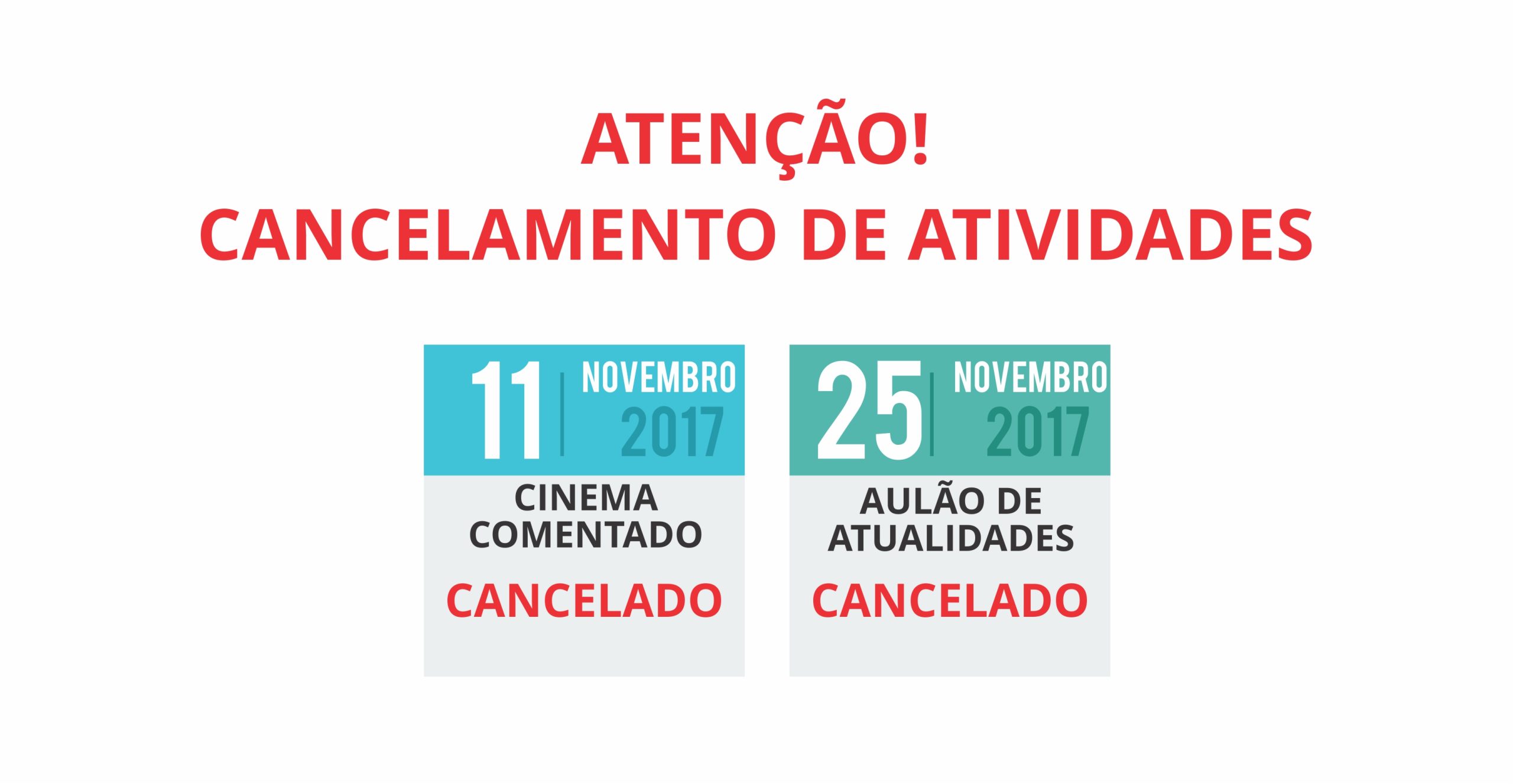 Cancelamento de atividades