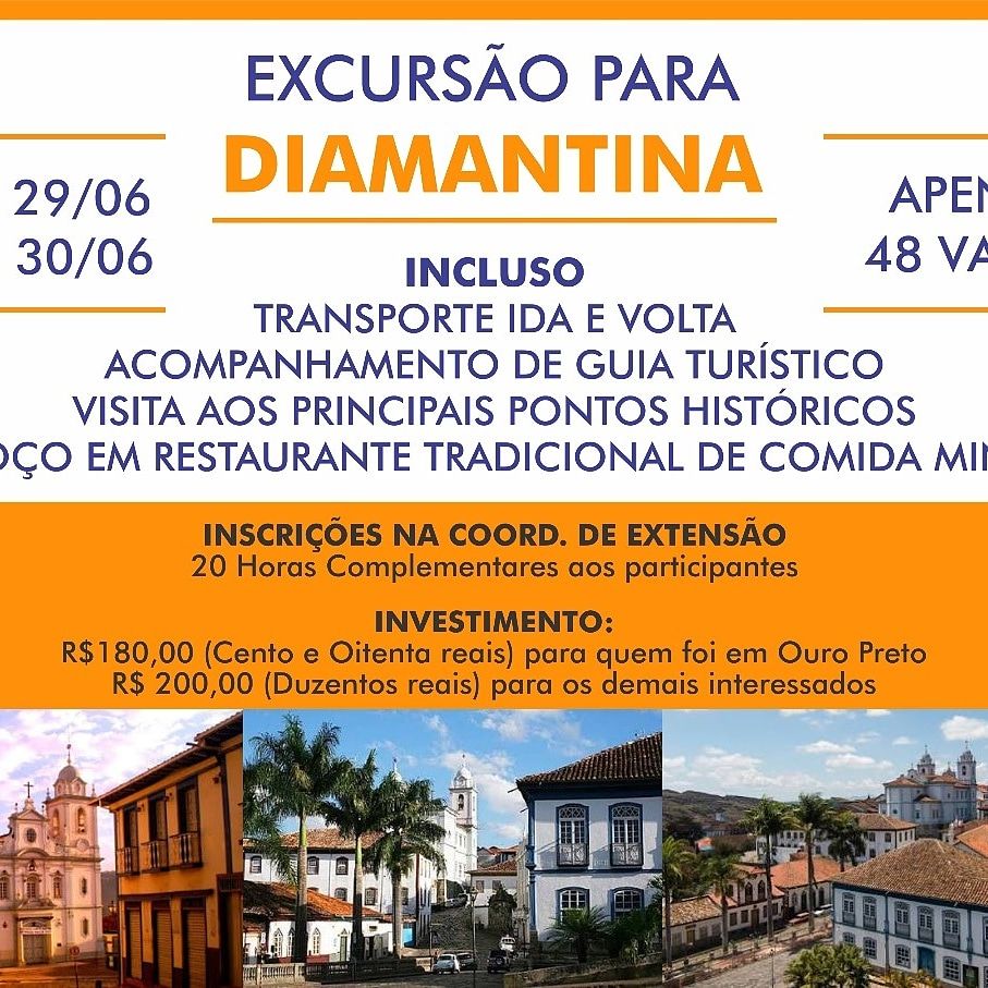 Excursão para Diamantina com Prof. Adolfo